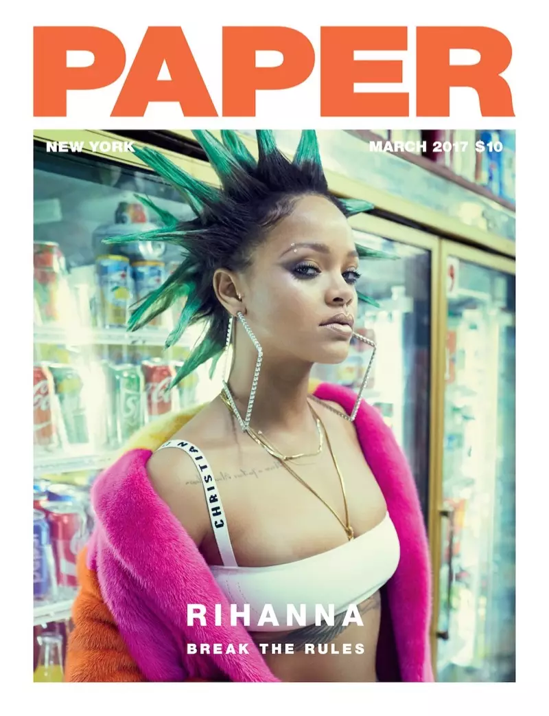 Rihanna trên Bìa Tạp chí Paper tháng 3 năm 2017