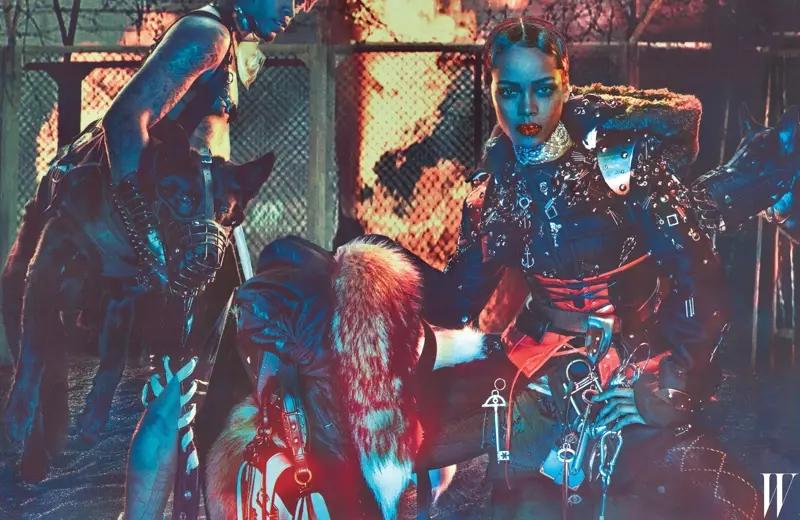 Rihanna porte une mode post-apocalyptique pour le magazine W