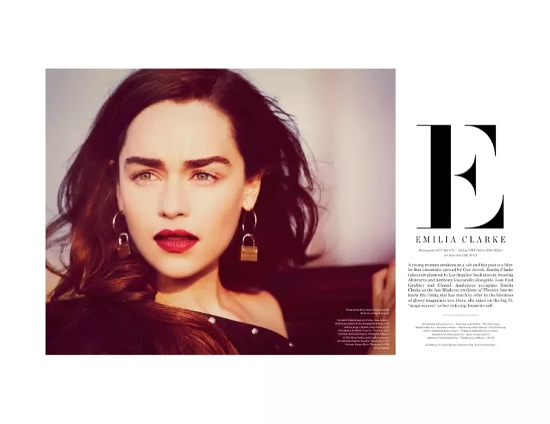 Emilia Clarke Mendapat Glam untuk Vs. Penyebaran Majalah