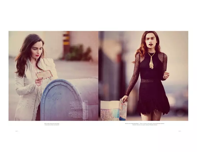 Emilia Clarke Mendapat Glam untuk Lwn. Penyebaran Majalah