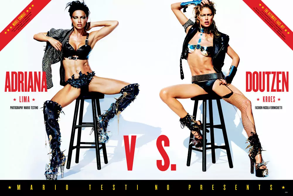 Adriana Lima i Doutzen Kroes od Maria Testina za V Magazine #76