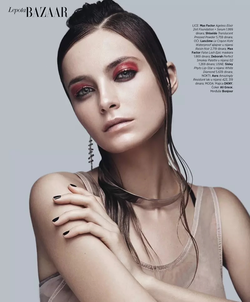 Bridget Malcolm w eleganckich stylizacjach w Harper's Bazaar w Serbii