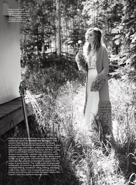 Pasgetrouwde Bridget Malcolm verbluft in Brides Magazine Spread