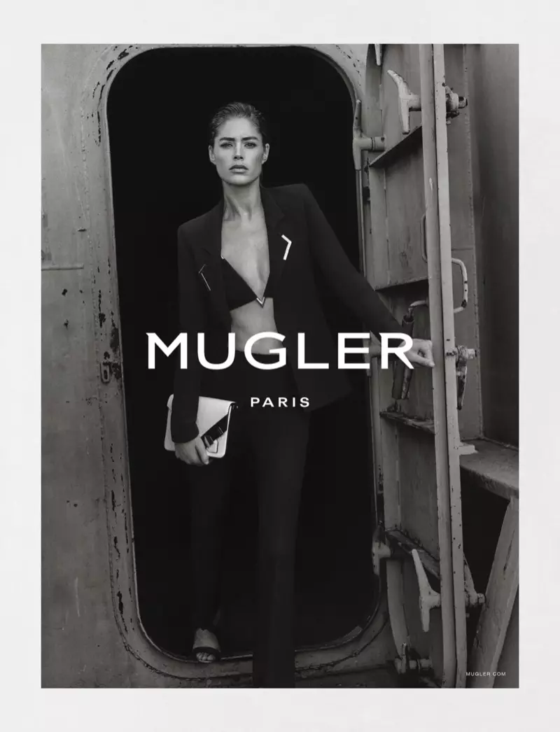 Doutzen Kroes sy'n arwain ymgyrch gwanwyn-haf 2016 Mugler