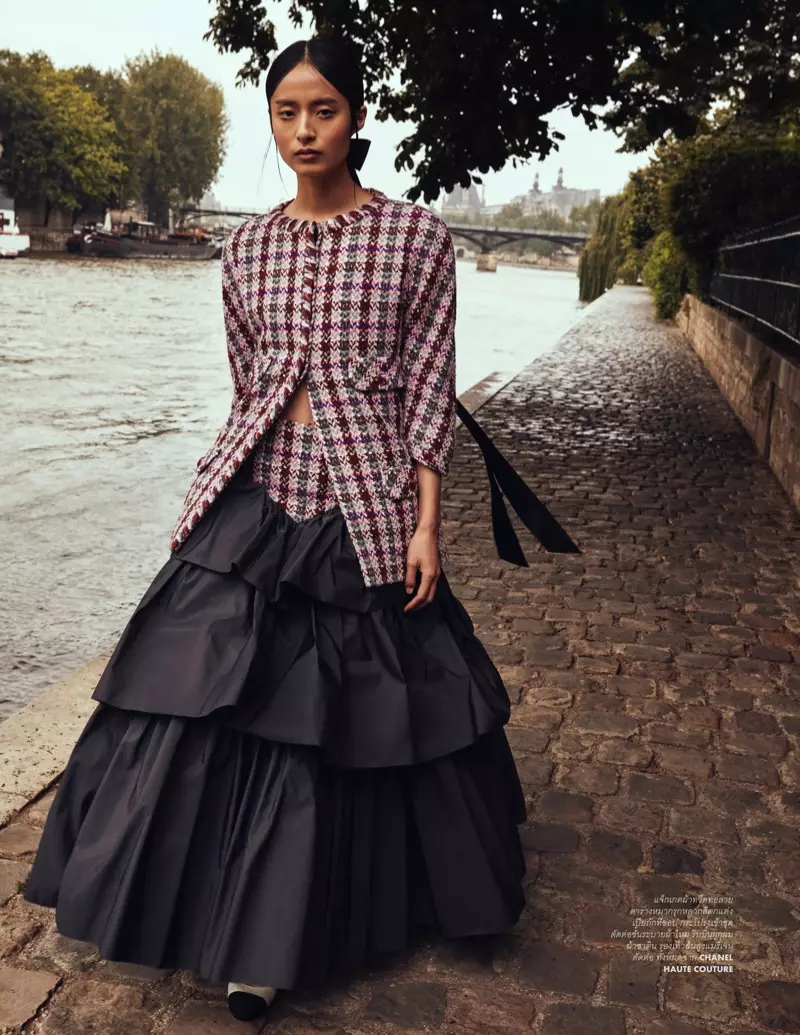 Bella Kim Charms în Chanel Haute Couture pentru ELLE Thailanda