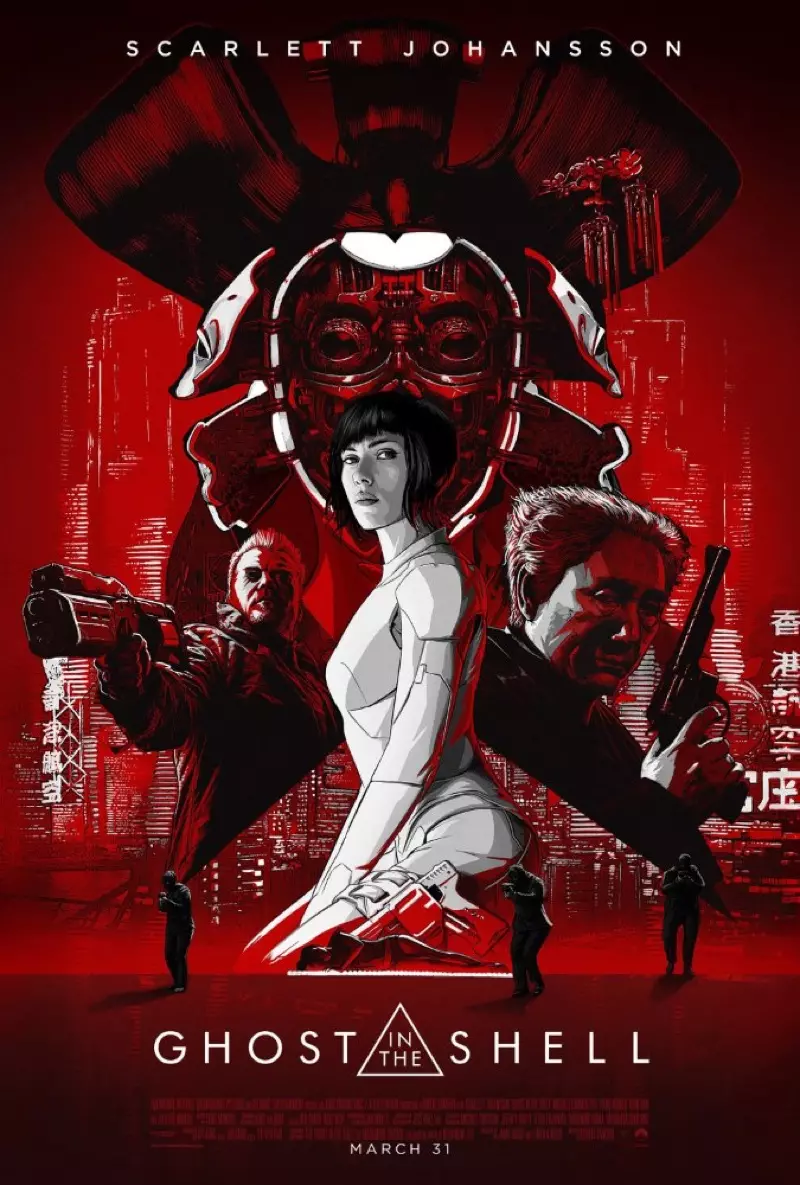 Скарлет Јохансон на Ghost in the Shell илустрираше филмски постер