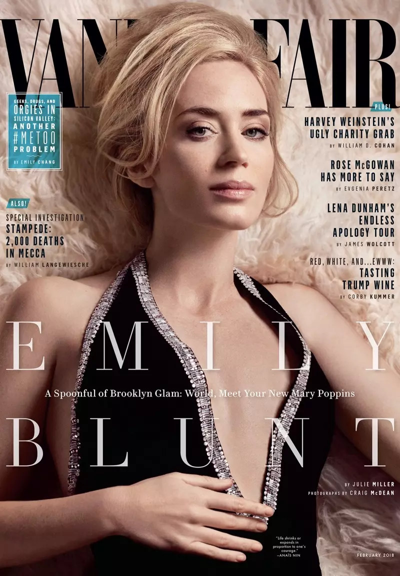 Emily Blunt sa Vanity Fair Pebrero 2018 Cover