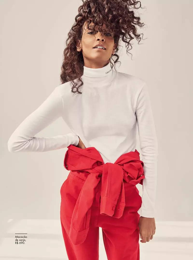 Liya Kebede posiert in Calvin-Klein-Looks für ELLE Brazil