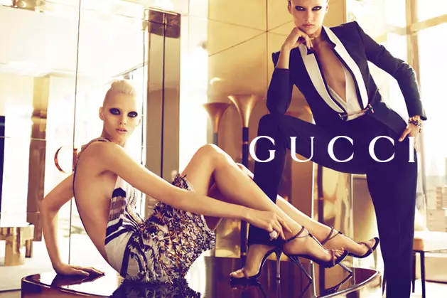 Эбби Ли Кершоу и Кармен Педару в рекламной кампании Gucci Spring 2012 от Mert & Marcus