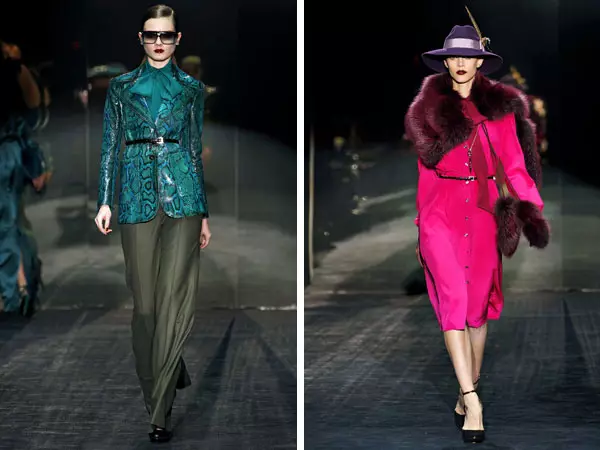 Gucci Caij nplooj zeeg 2011 | Milan Fashion Week