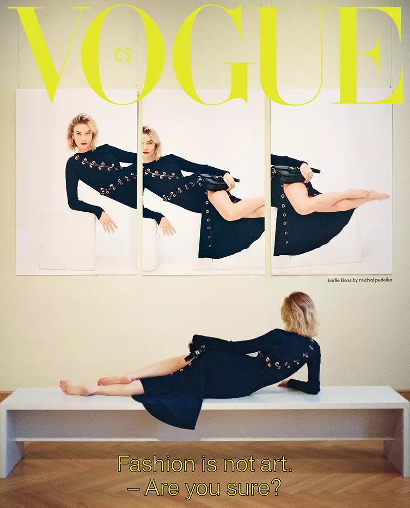 Is Cosúil le Karlie Kloss Saothar Ealaíne do Vogue Czechoslovakia