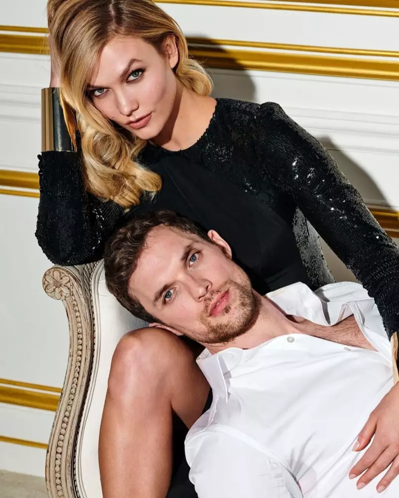 Karlie Kloss en Ed Skrein speel in Carolina Herrera Bad Boy-geurveldtog