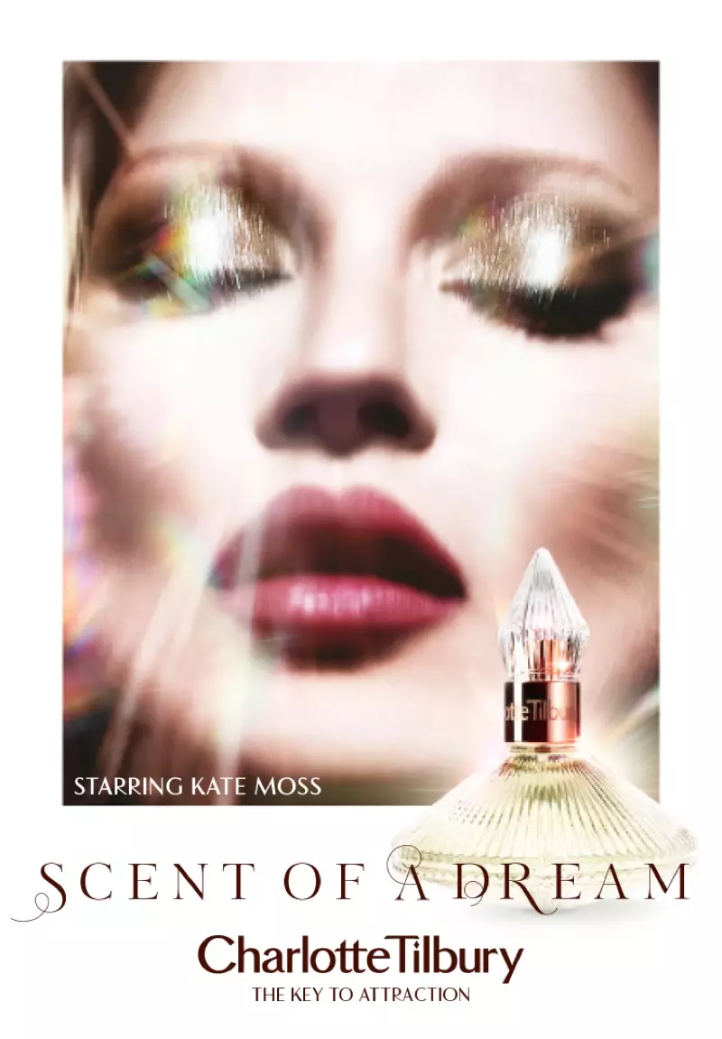 Keyt Moss Charlotte Tilbury Scent of a Dream ətir kampaniyasında rol alır