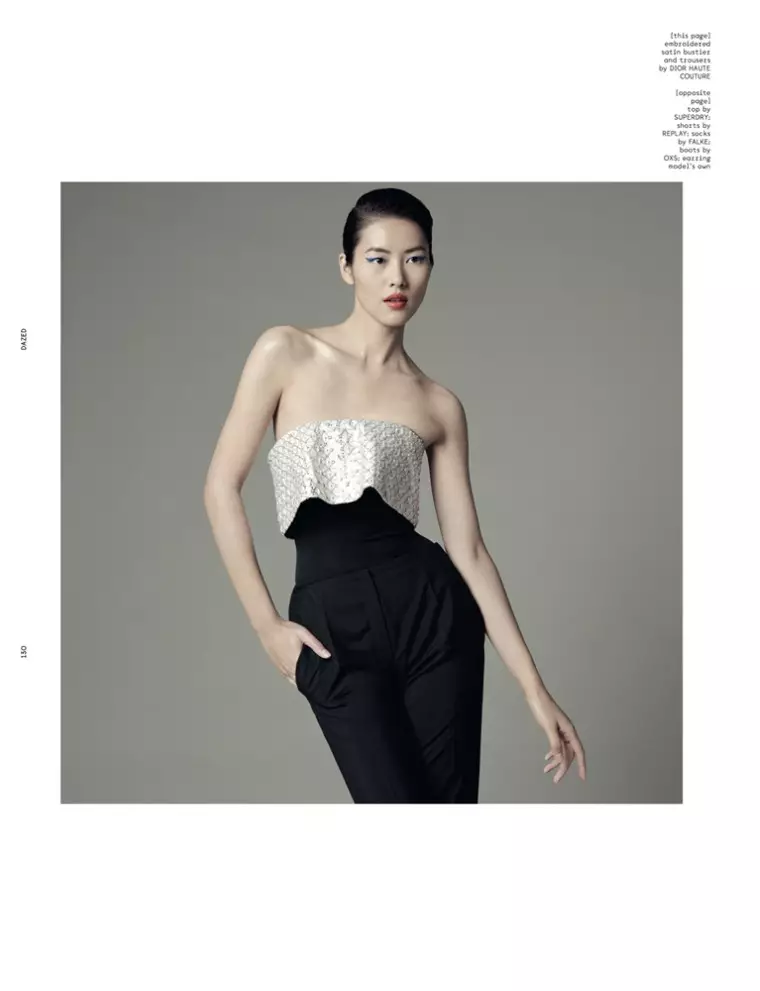 Liu Wen Dazed & Confused-in Dekabr buraxılışı üçün gündən modaya gedir