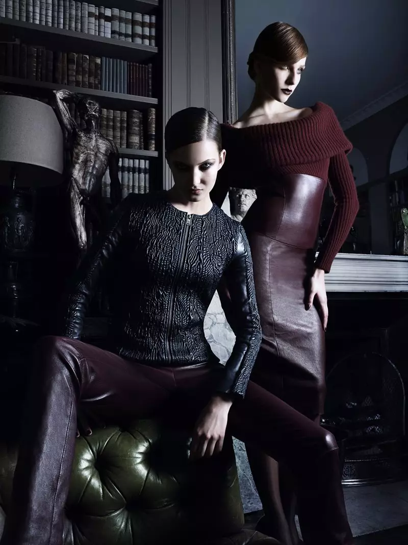 Masha၊ Nadine နှင့် Tuuli တို့သည် Rankin မှ Jitrois' Fall 2012 Campaign အတွက် Dark Beauties များဖြစ်သည်