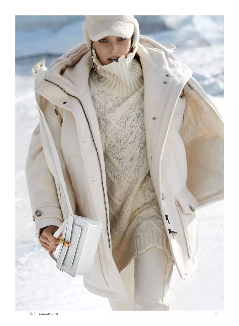 Alisa Ahmann Model Snow Ready Styles untuk ELLE Germany