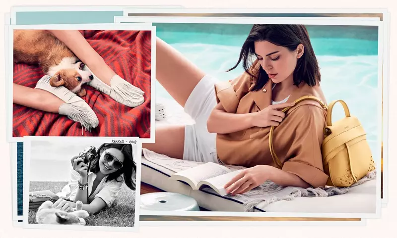 Kendall Jenner Todiň 2018-nji ýylyň ýaz-tomus kampaniýasynda çykyş edýär