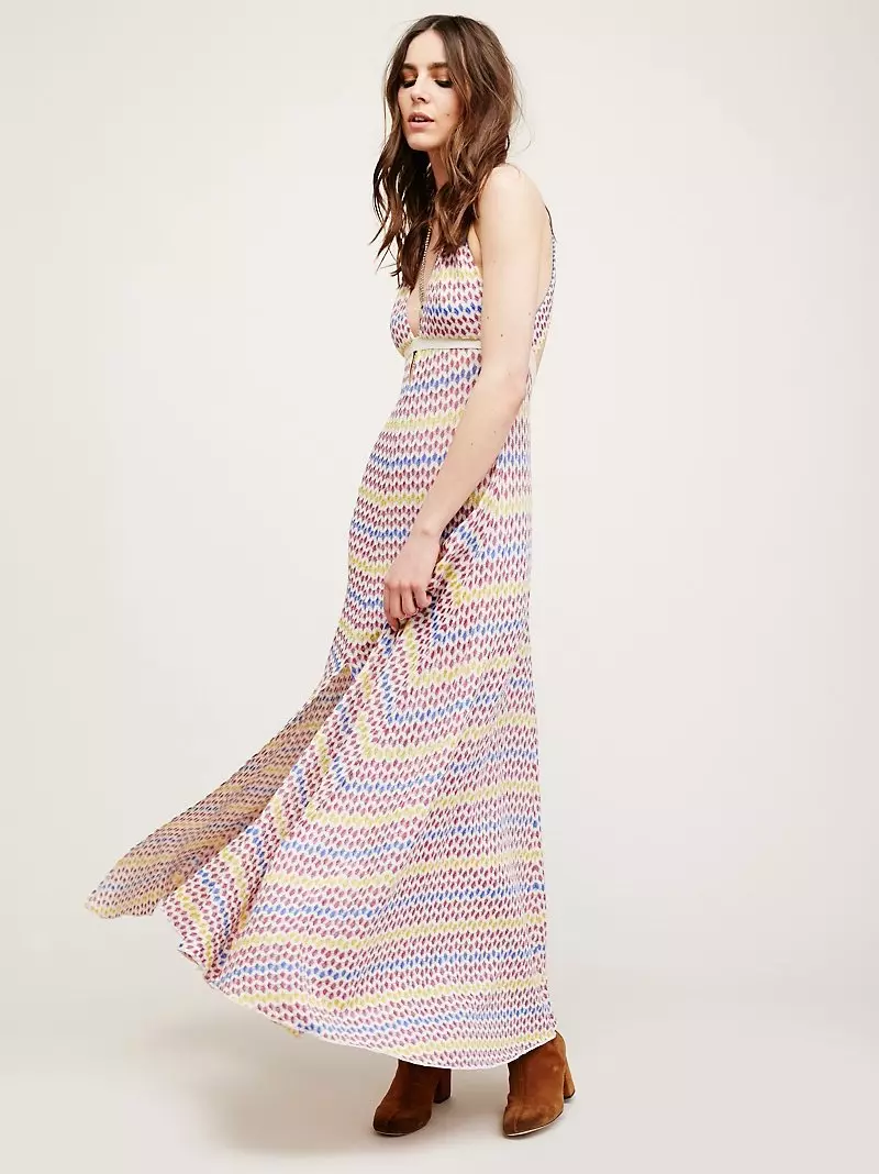 Free People Sweeping Retro Maxi obleka