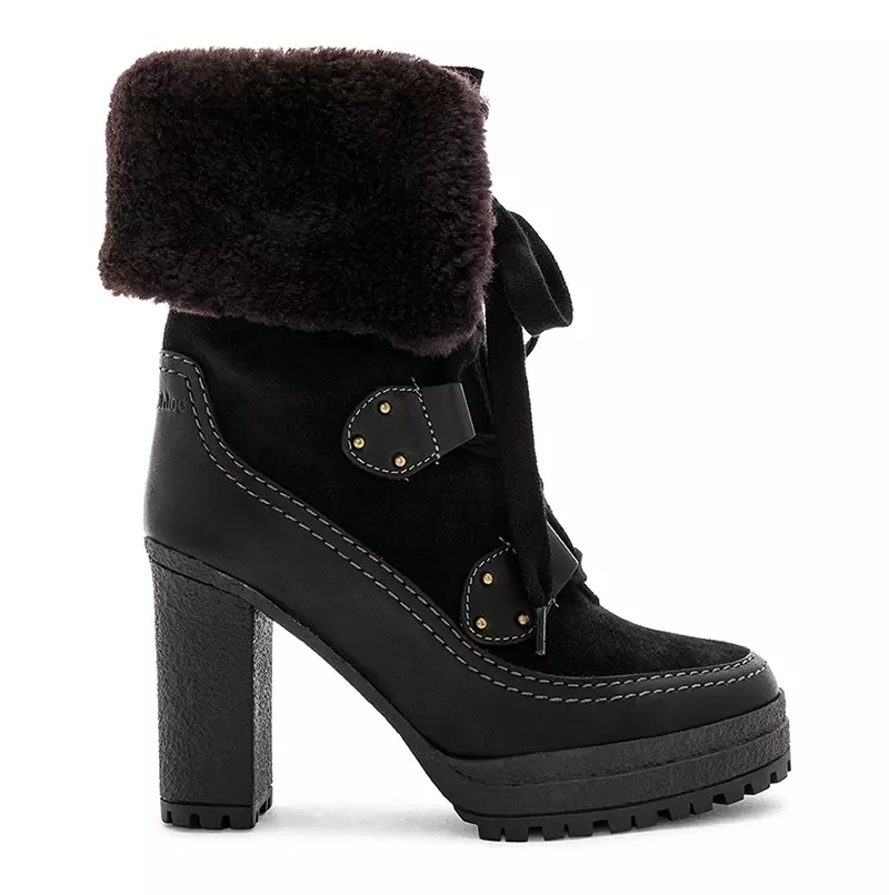 See by Chloe Verena Platform Shearling Bootie 495 $