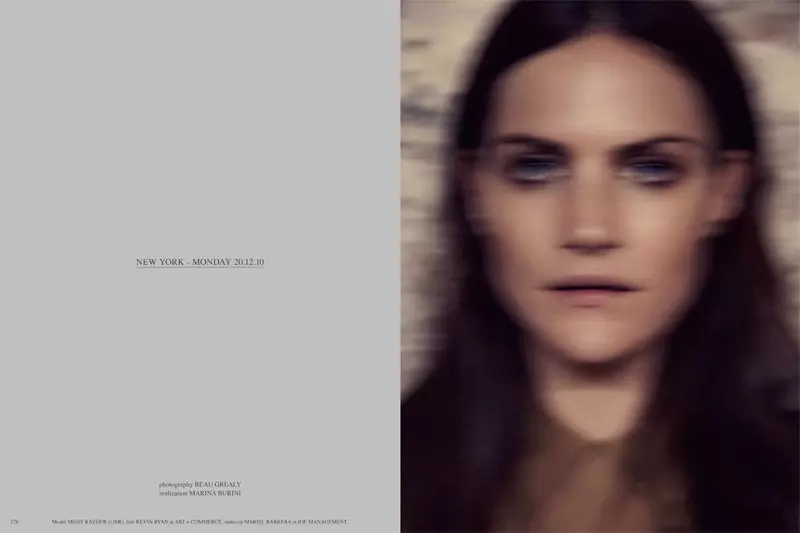 Missy Rayder deur Beau Grealy vir Grey S/S 2011