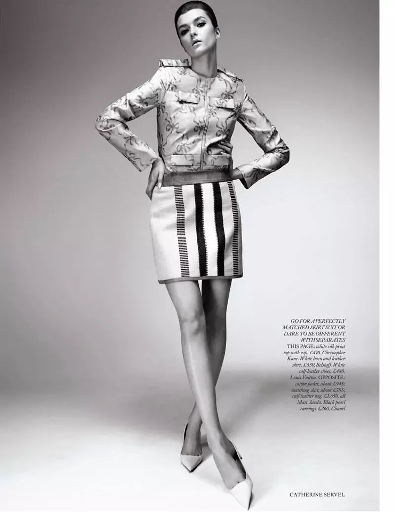 Zen Sevastyanova 為 Harper's Bazaar UK 2013 年 3 月獲得了 Catherine Servel 的 Mod