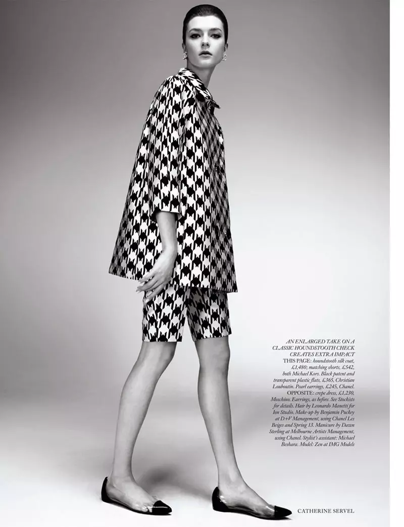 Zen Sevastyanova får mod til Harper's Bazaar UK marts 2013 af Catherine Servel