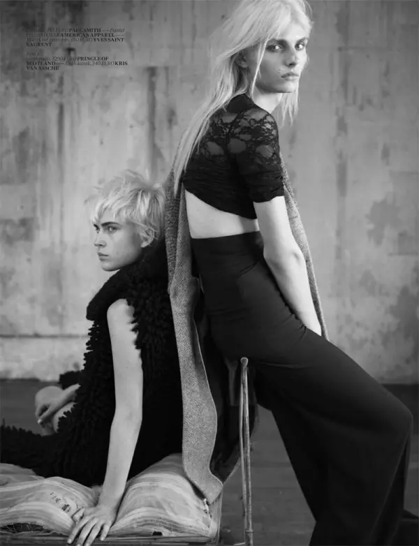 Andrej Pejic & Jana K สำหรับ Vogue Turkey พฤศจิกายน 2010 โดย Matthew Brookes