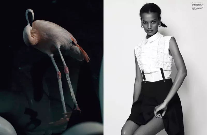 Liya Kebede oleh Sean & Seng untuk Pop F/W 2011