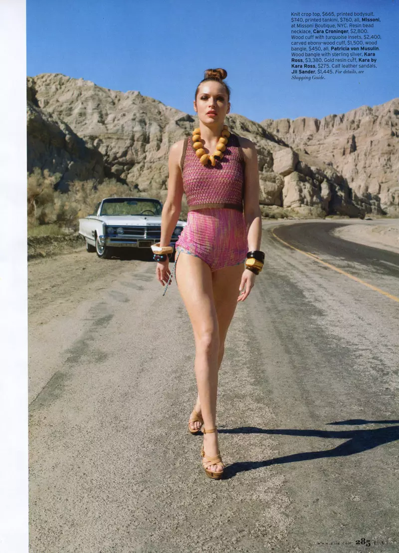 Rie Rasmussen wolemba Max Farago mu Heat Index | Elle US May 2010