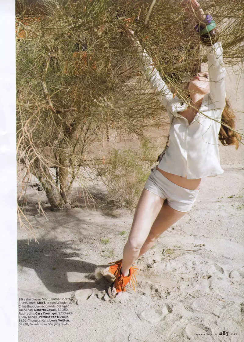 Rie Rasmussen wolemba Max Farago mu Heat Index | Elle US May 2010