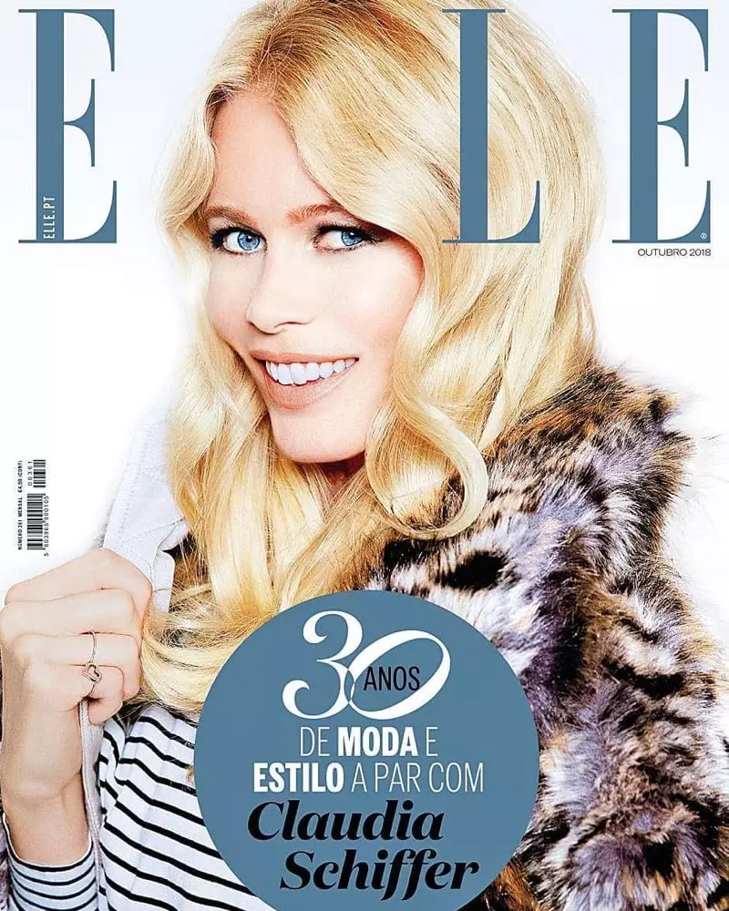 U-Claudia Schiffer Wethula I-Glam Factor ye-ELLE Portugal