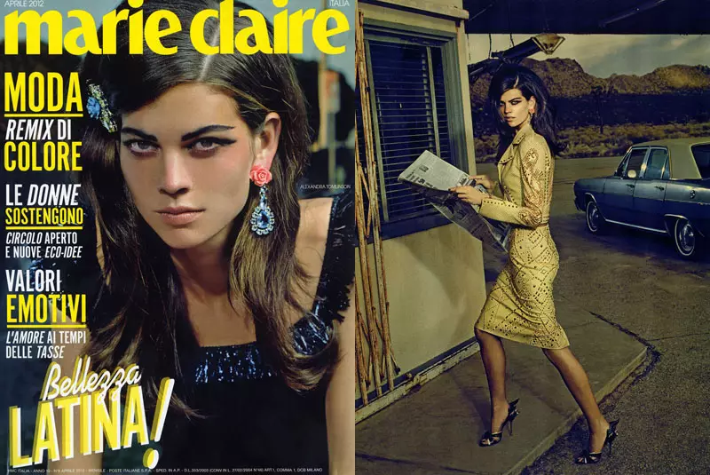 اليگزينڊررا ٽاملنسن پاران Jacques Olivar، Marie Claire Italia لاءِ اپريل 2012