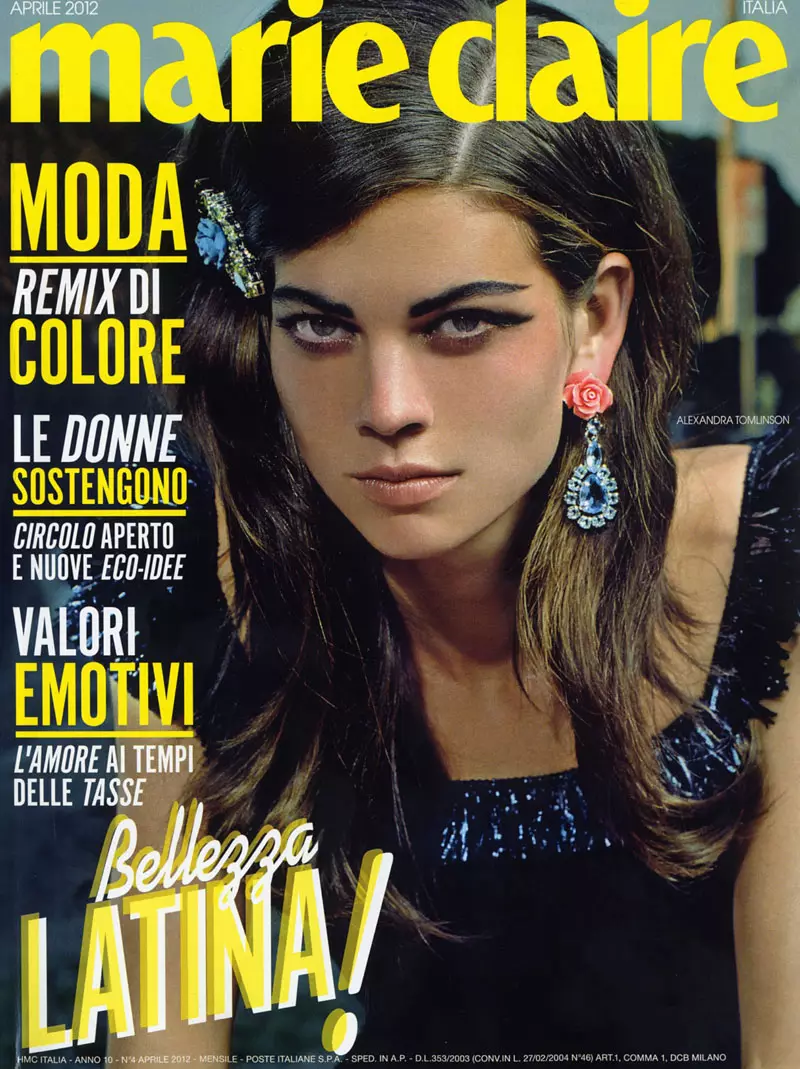 Александра Томлинсън от Жак Оливар за Marie Claire Italia април 2012 г