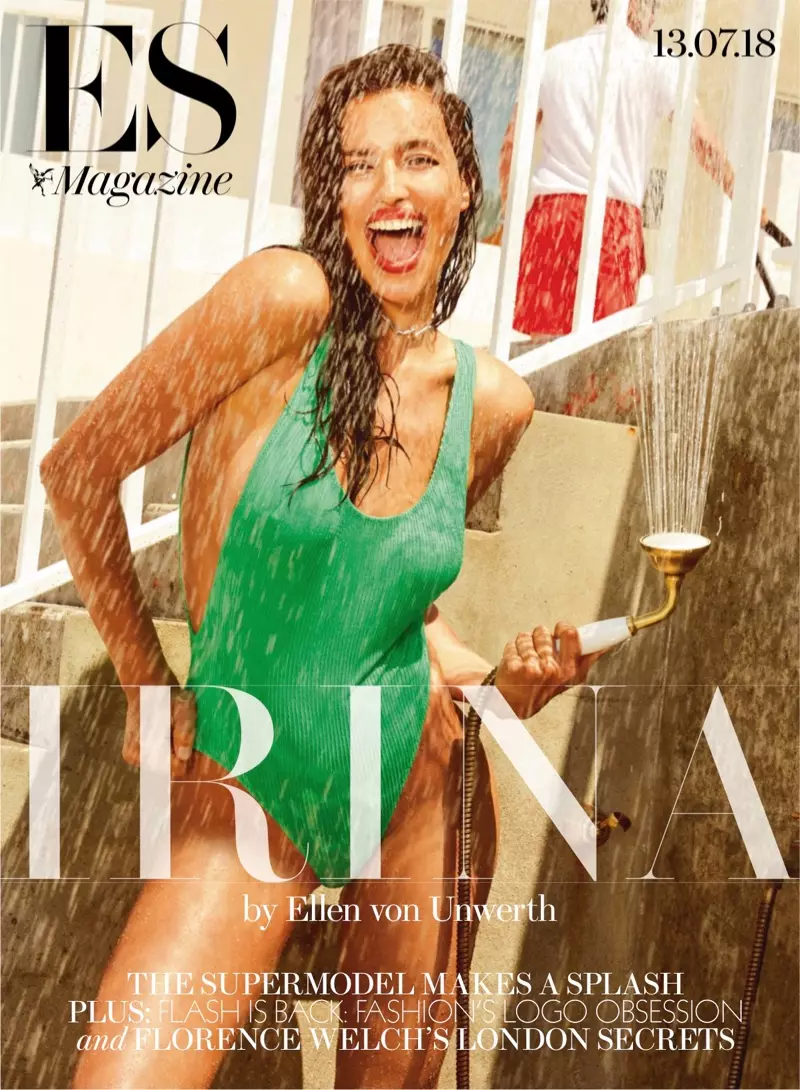 Irina Shayk Models Swimsuit Season Styles for ES Magazine