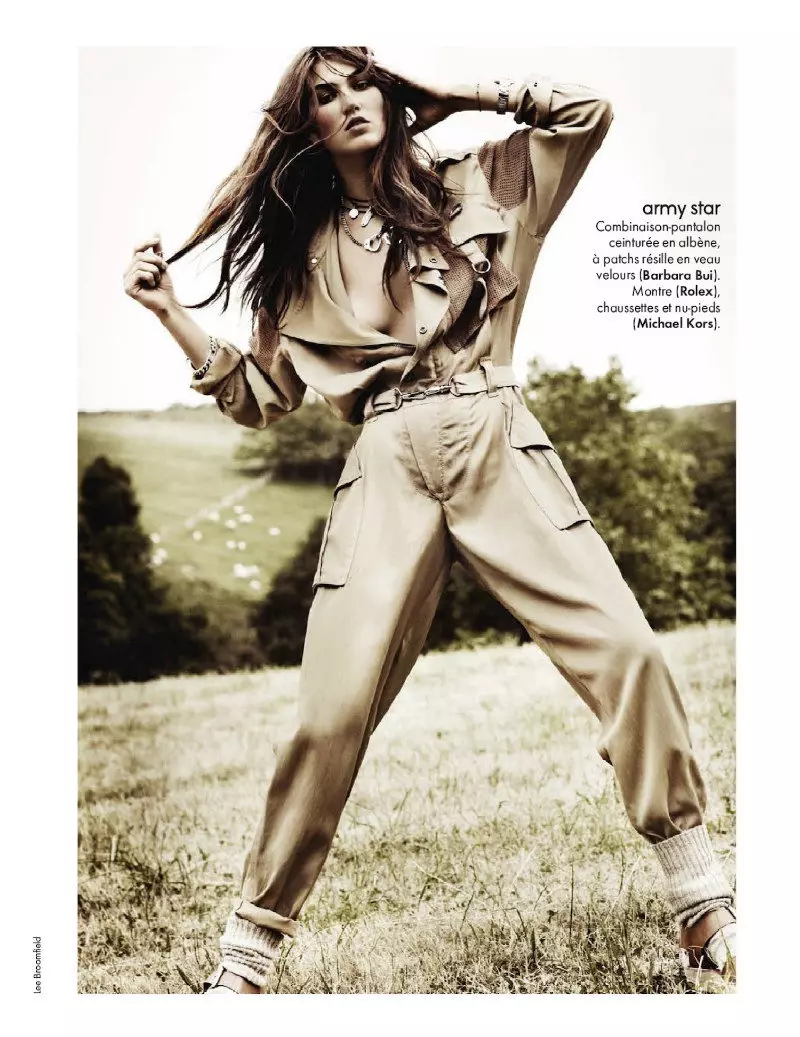 Tallulah Morton troch Lee Broomfield foar Elle France july 2011