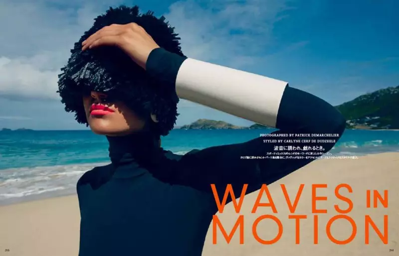 Magdalena Langrova waxay u shaqeysaa Vogue Japan Luulyo 2013 ee Patrick Demarchelier