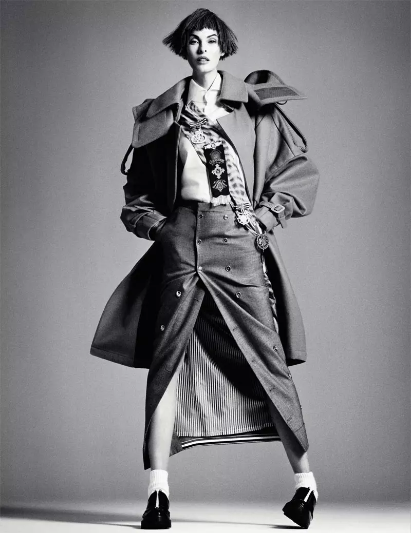 Linda Evangelista Dons Menswear Pilari Wawancara Rusia urang September Cover Story