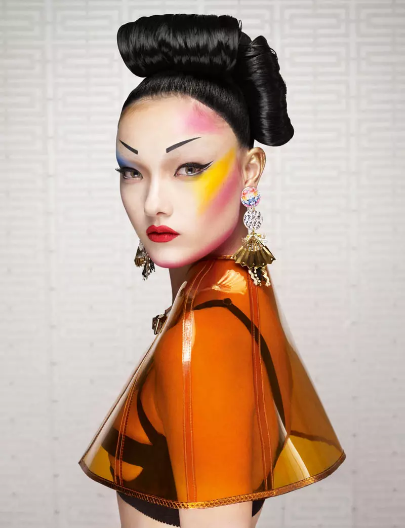 Yumi Lambert waa 'Pop Geisha' ee Jalouse March 2013 ee Erwin Olaf