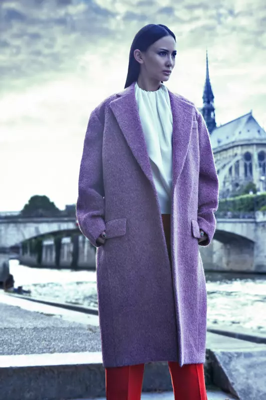 L'Officel China සඳහා Ling Ling Kong is Sleek in Céline for Michelle Du Xuan විසින් සැප්තැම්බර් 2012