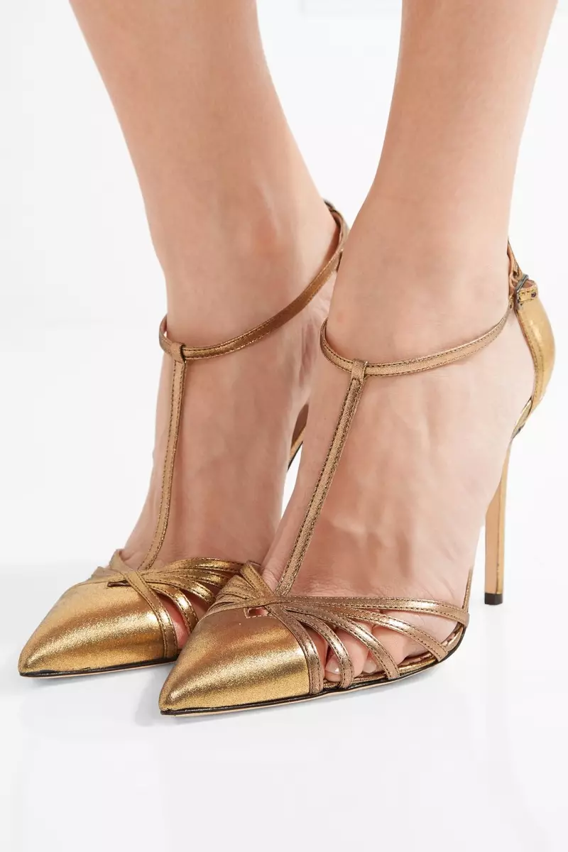 SJP ni Sarah Jessica Parker Carrie Metallic Leather Pumps