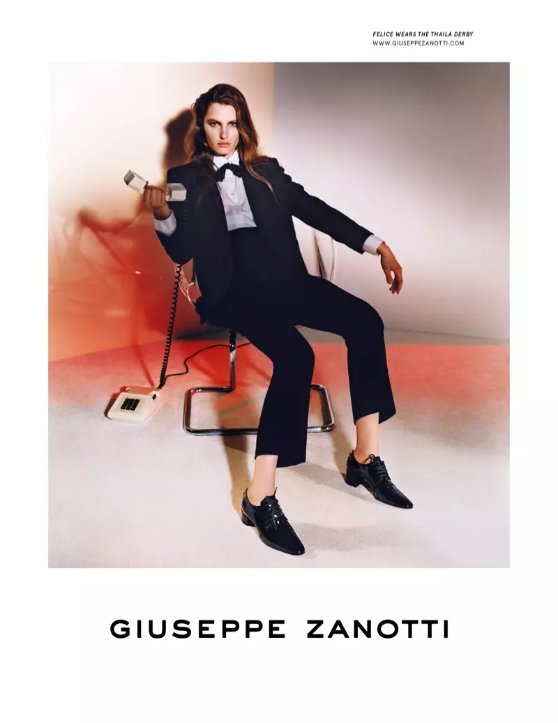 Феліче Нордхофф в костюмі Giuseppe Zanotti осінь-зима 2019