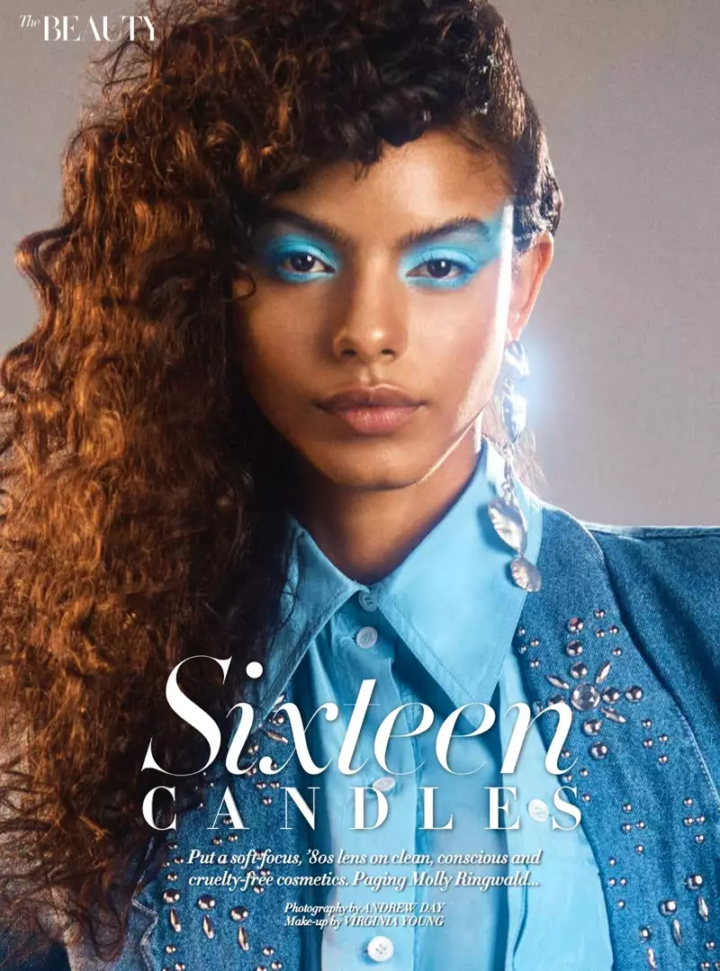 Mileshka Cortes Harper's Bazaar Arabia Andrew Day 80's Beauty Editorial