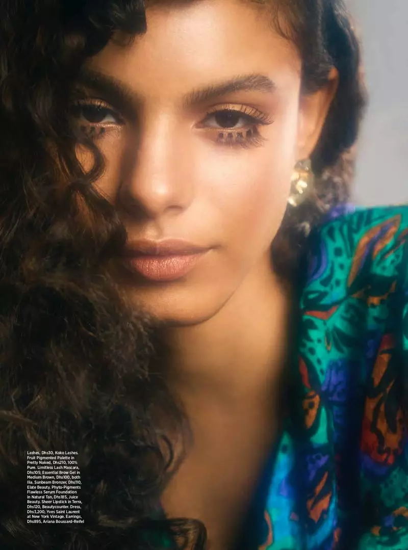 Mileshka Cortes Models 80's Beauty for Harper's Bazaar Arabia