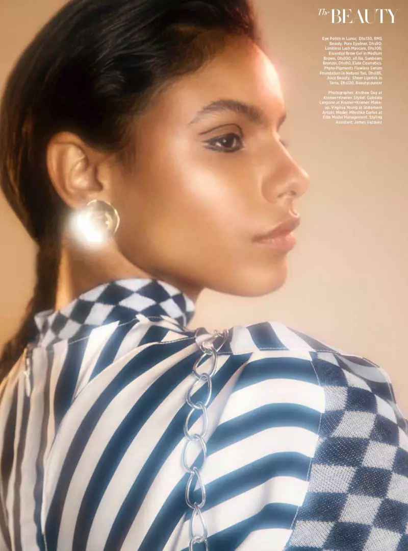 Mileshka Cortes Models Beauty 80's for Harper's Bazaar Arabia