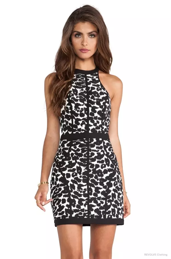 Finders Keepers ‚Winters Birds‘ Dress in Black Leopard Print k dispozici v REVOLVE Clothing za 112,00 $