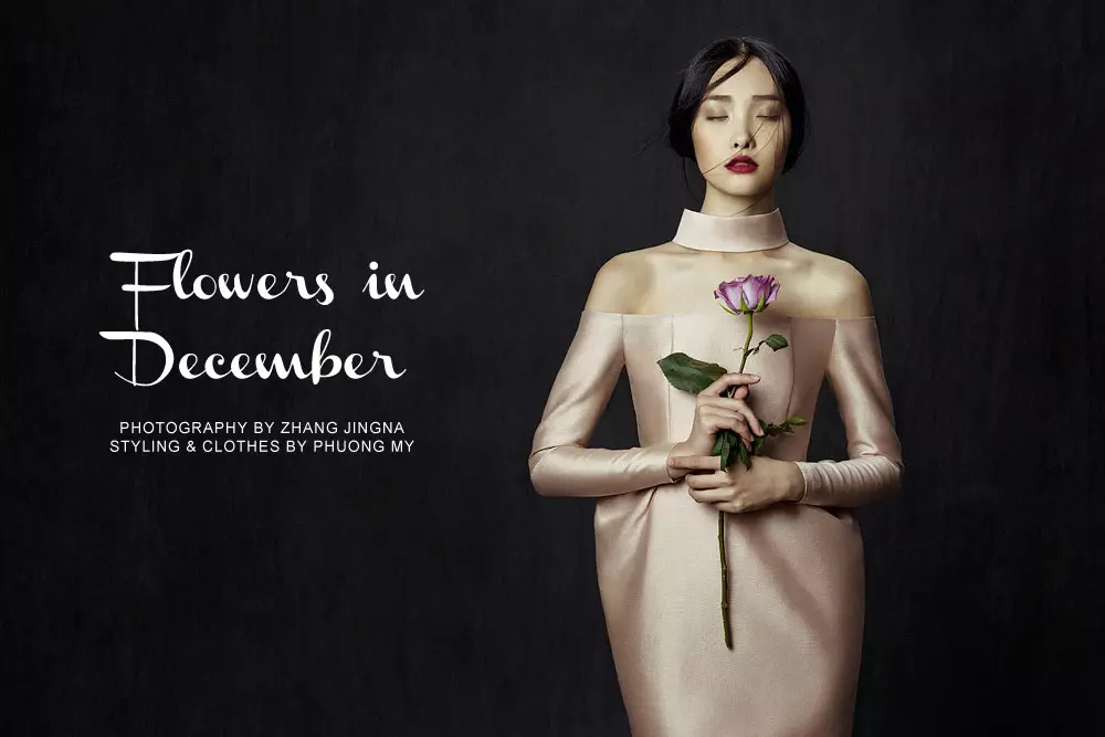 Kwak Ji Young de Zhang Jingna en "Floroj en decembro" por Fashion Gone Rogue