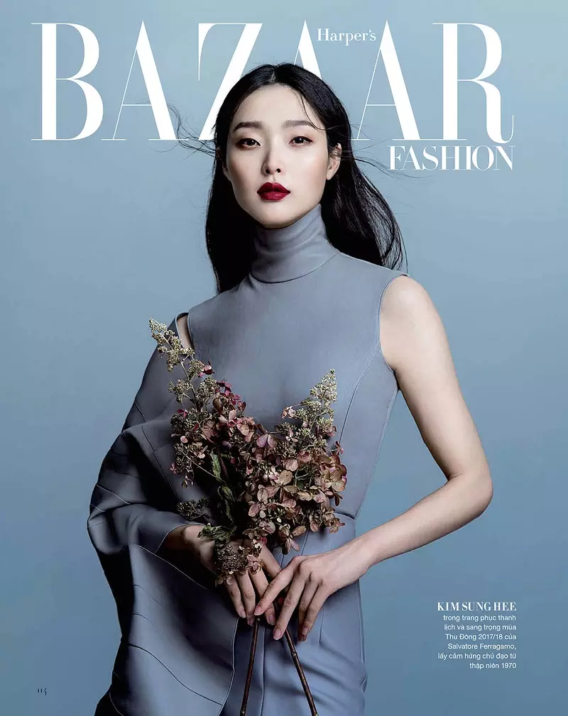 Modelja Sunghee Kim për Harper's Bazaar Vietnam Nëntor 2017. Foto: Jingna Zhang