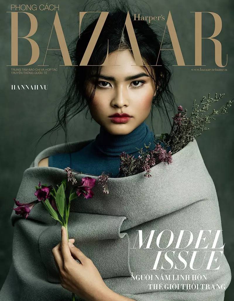 Hannah Vu op Harper's Bazaar Vietnam November 2017 Cover