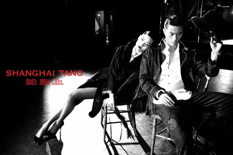 Lina Zhang Mặt trận Thượng Hải Tang Fall 2013 Quảng cáo của Richard Bernardin