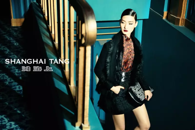 Lina Zhang Mặt trận Thượng Hải Tang Fall 2013 Quảng cáo của Richard Bernardin